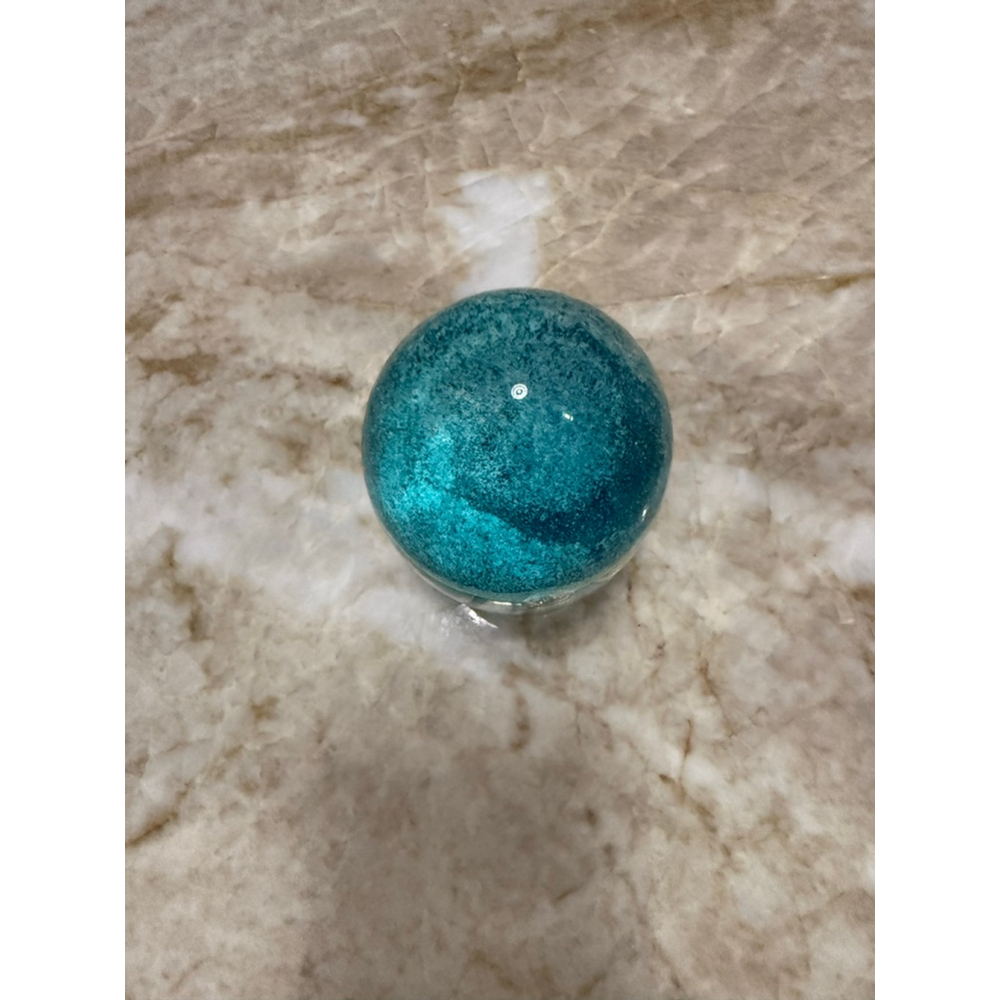 Blue Clear Glass Jellyfish paperweight sculpture - Picture 4 of 6